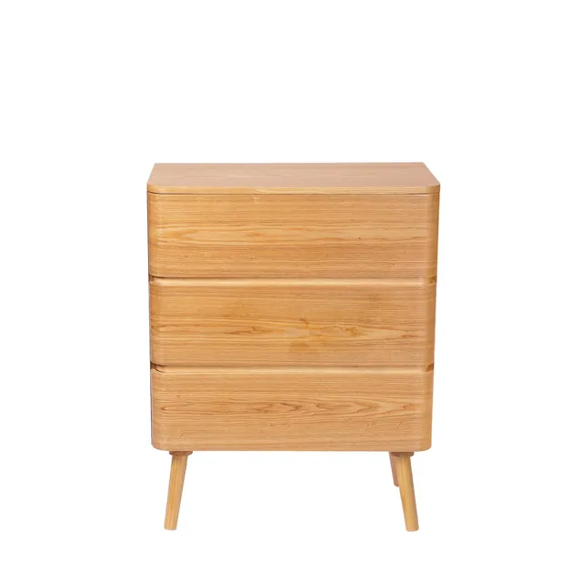 Andrea House Mueble commode bois moderne 3 tiroirs