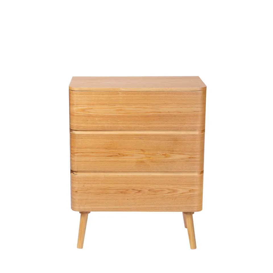 Andrea House Mueble commode bois moderne 3 tiroirs