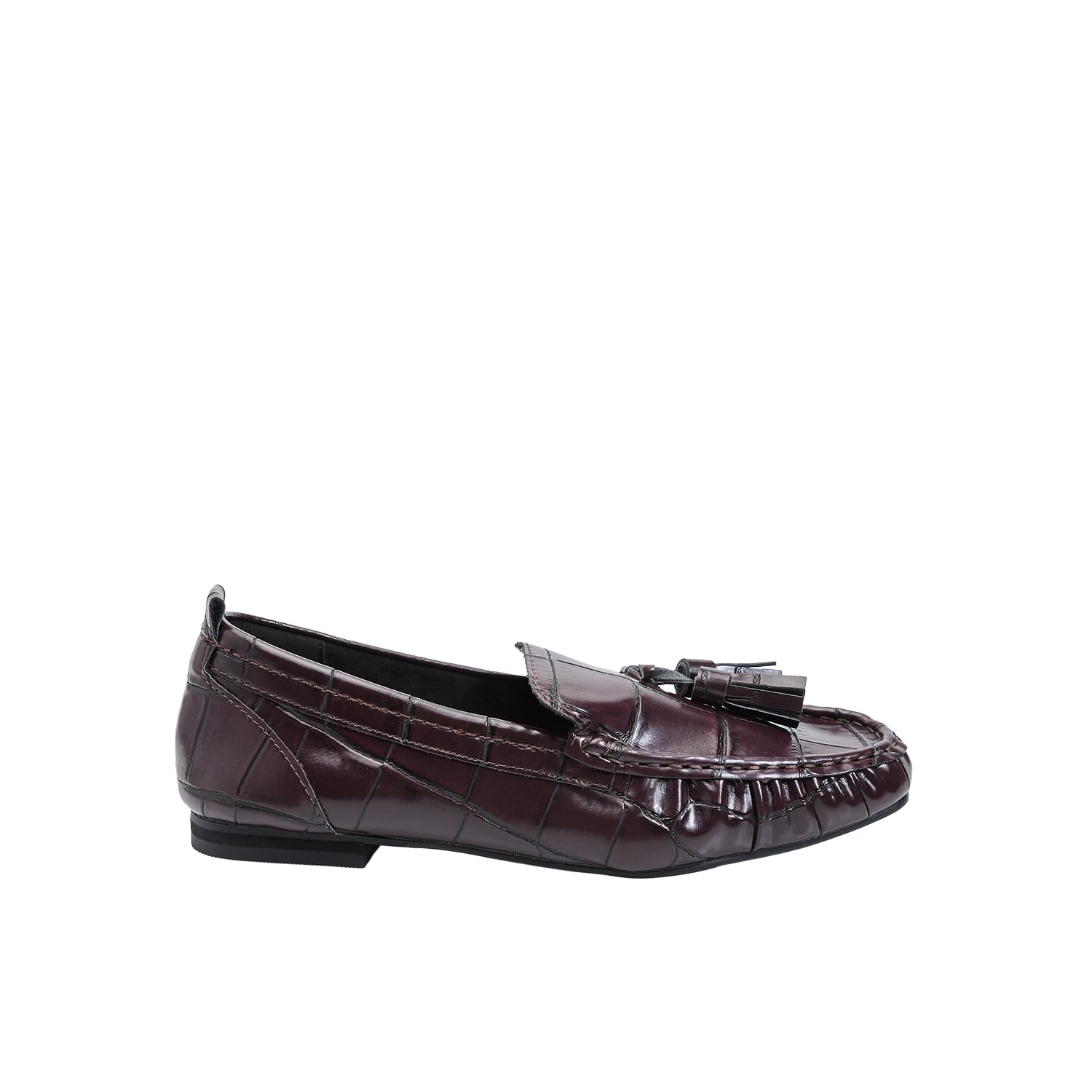 Bata Mocassins femme pompons noirs Red Label
