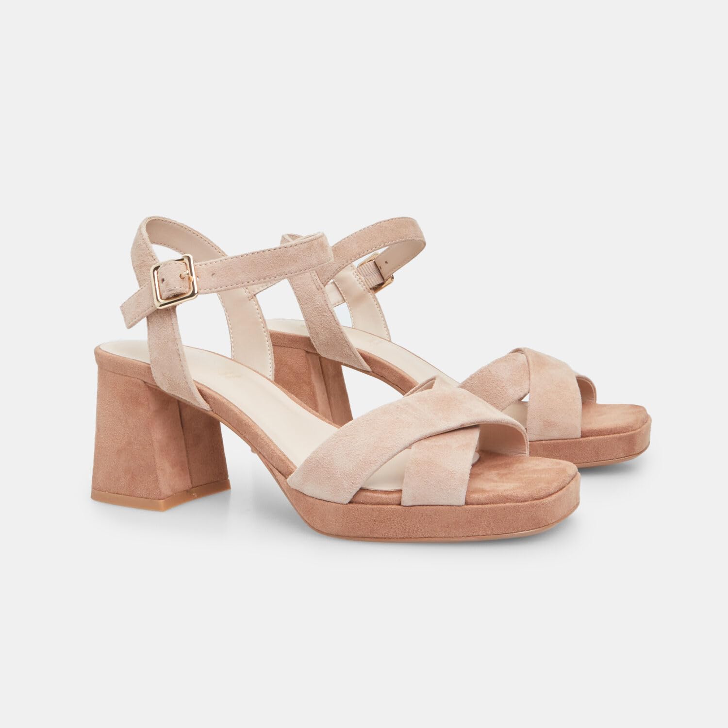 Bata Sandales daim femme talon 7 cm plateforme