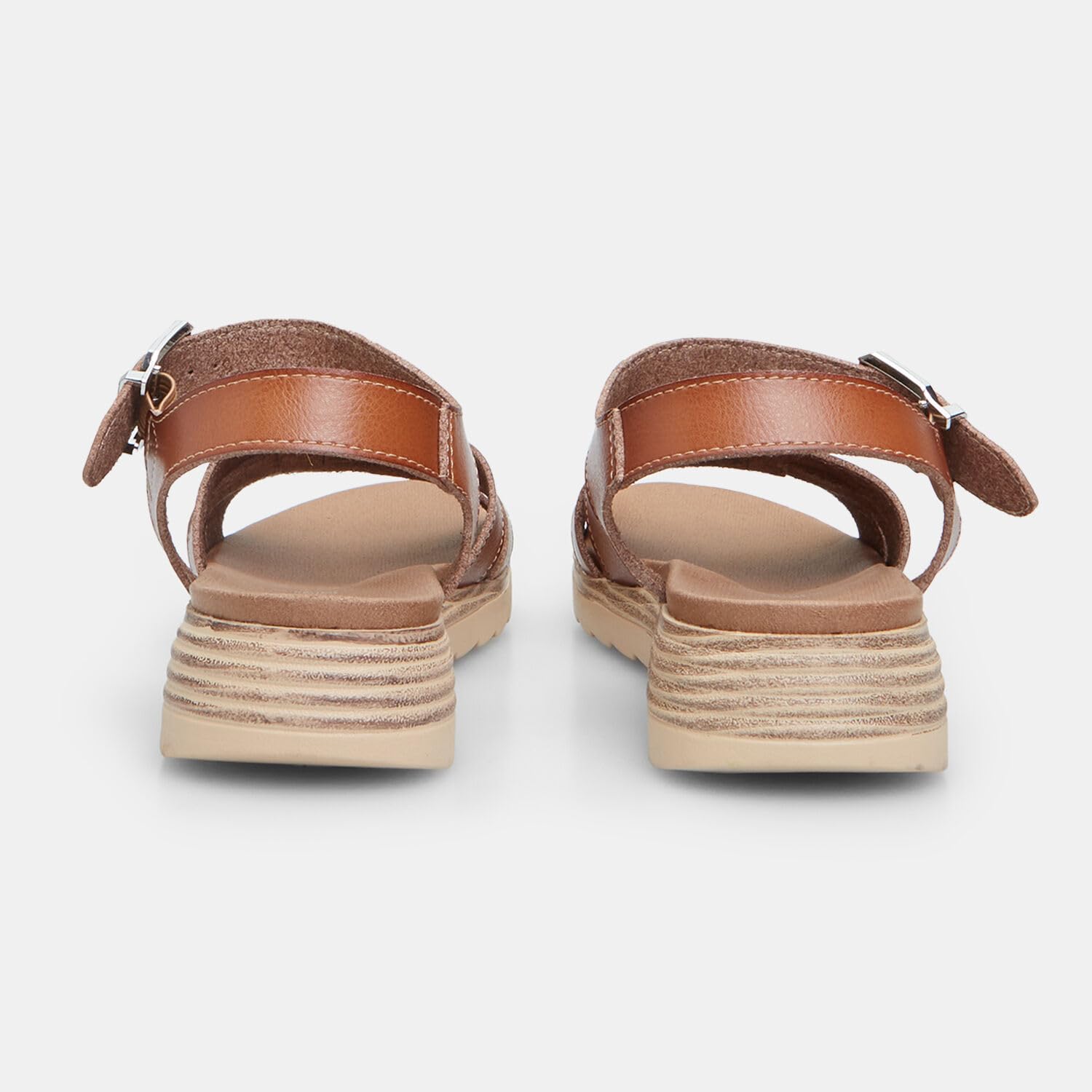Bata Sandales femme compensées 3,5 cm brides croisées