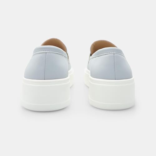 Bata Mocassins femme cuir bleus nude confortables