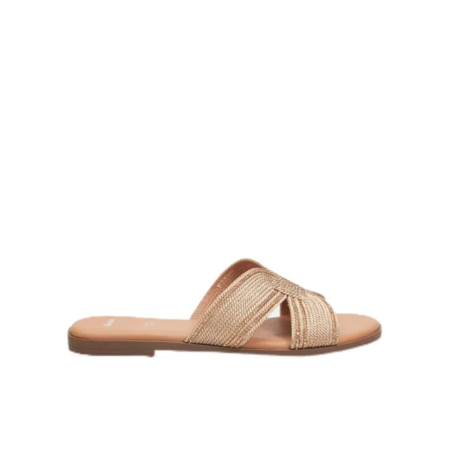 Bata Sandales Femme Mules Tressées Strass Été Chic