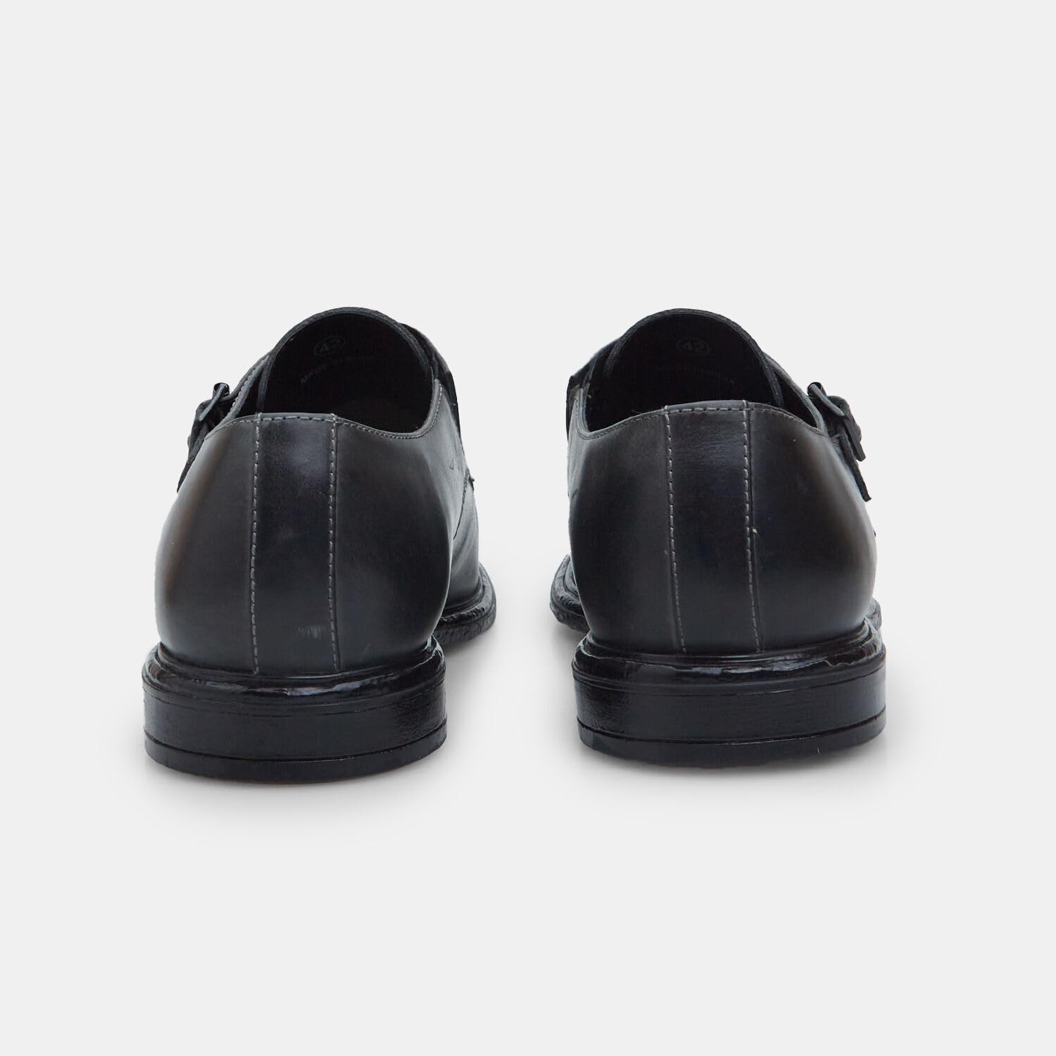 Bata Monk Strap Cuir Homme Chaussures Lacets Ville