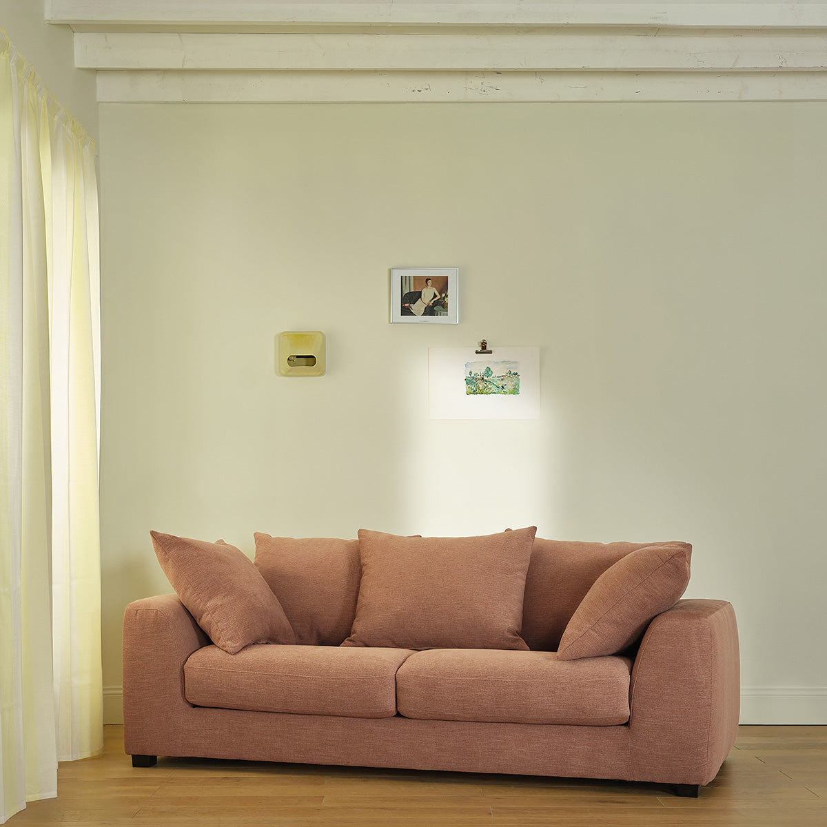 Berah Getah Edmond Canapé Convertible 3 Places Terracotta