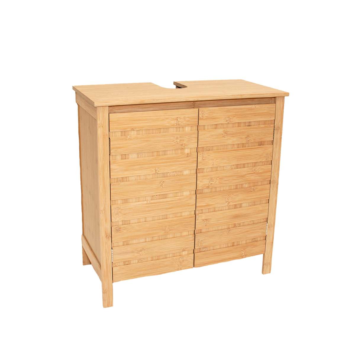 Andrea House Baño meuble sous-vasque bambou avec étagère