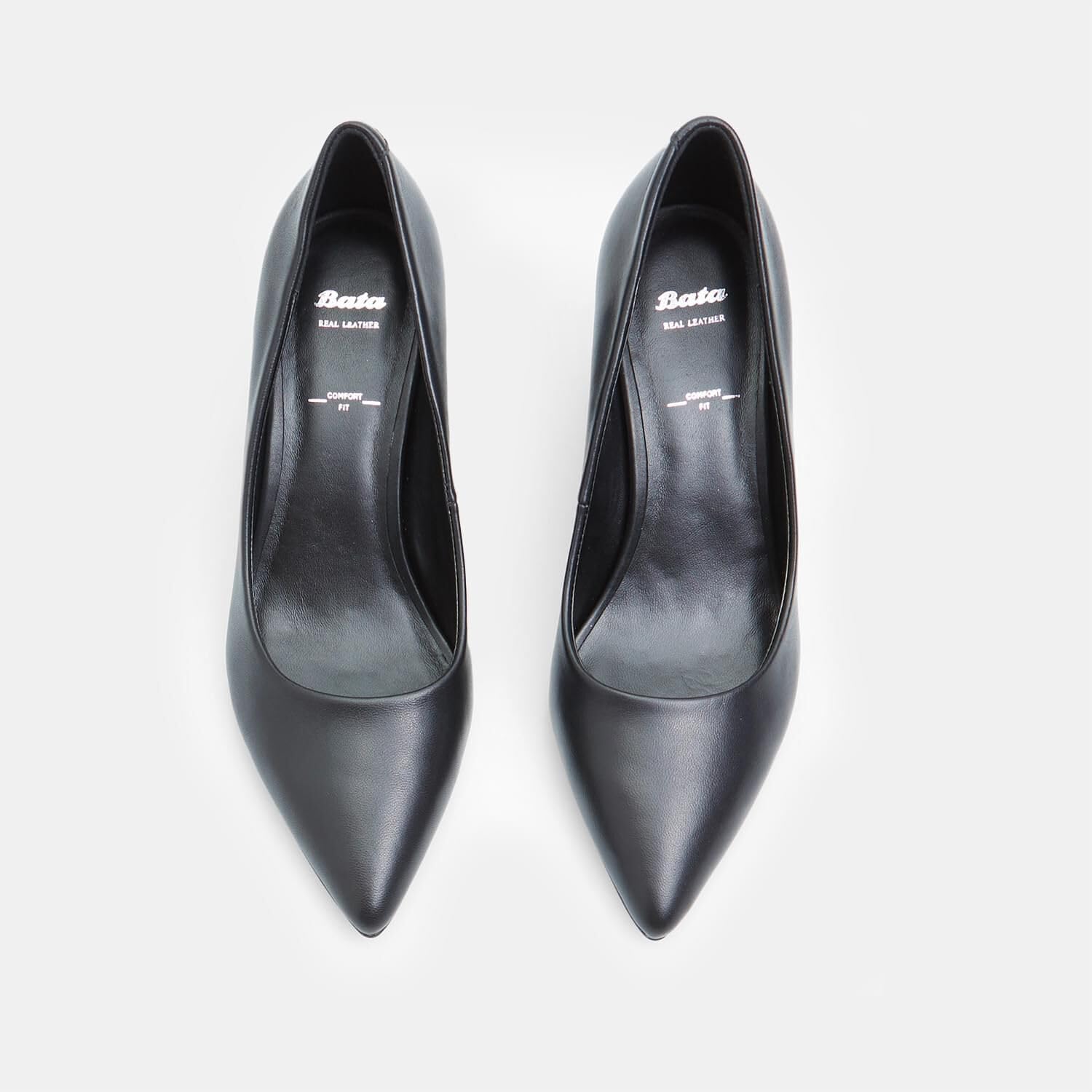 Bata Escarpins cuir femme talon carré haut
