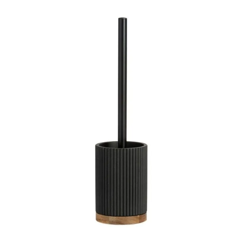 Andrea House brosse WC noire bois résine