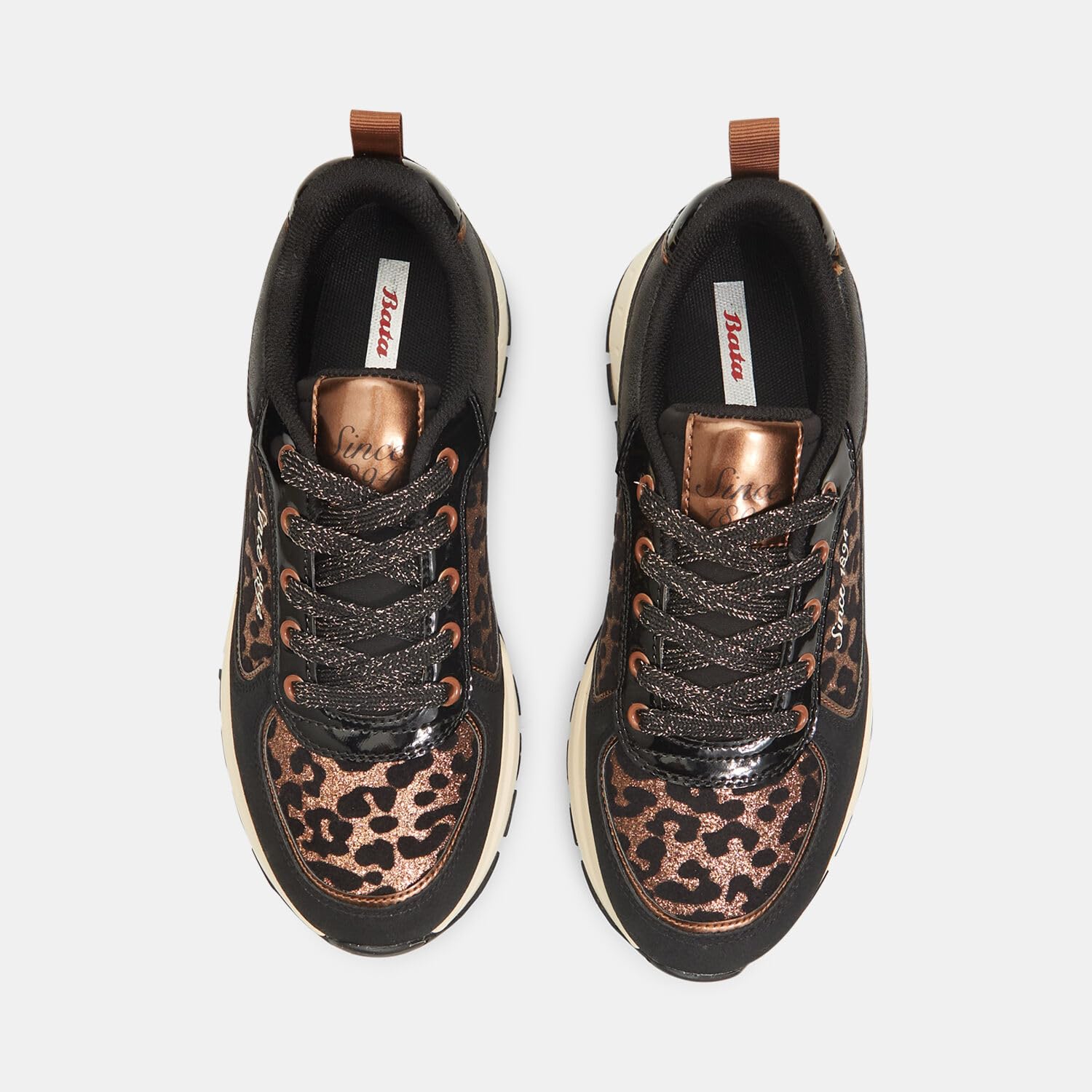 Bata Sneakers Femme Animalier Baskets à Paillettes