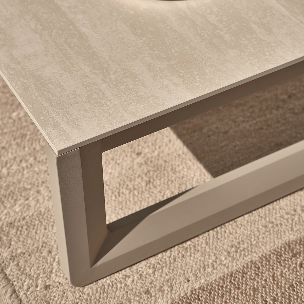 Berah Getah Caliza salon de jardin bas alu taupe 5 pers.