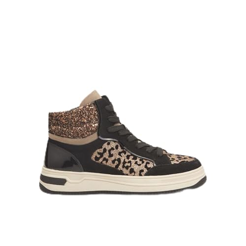 Bata Sneakers hautes femme animalier paillettes