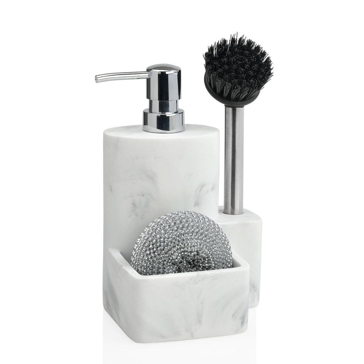 Andrea House Cuisine distributeur vaisselle marbre blanc