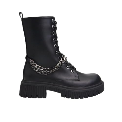 Bata Bottines Motardes chaîne femme noires