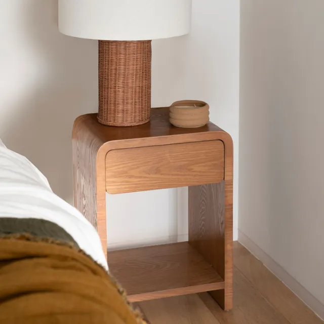Andrea House MUEBLE table de nuit frêne foncé