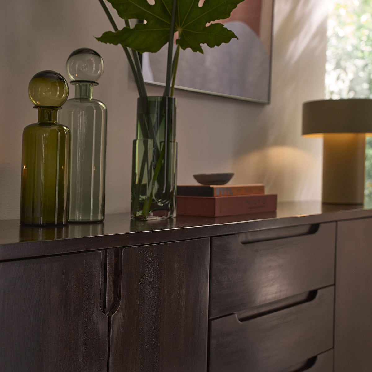 Berah Getah Lazare buffet manguier massif 180 cm brun