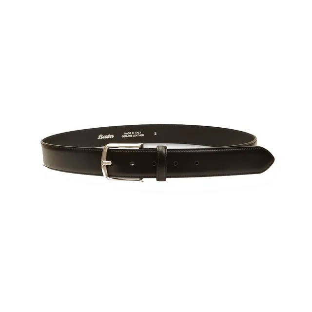 Bata Ceinture homme cuir noir surpiqûres