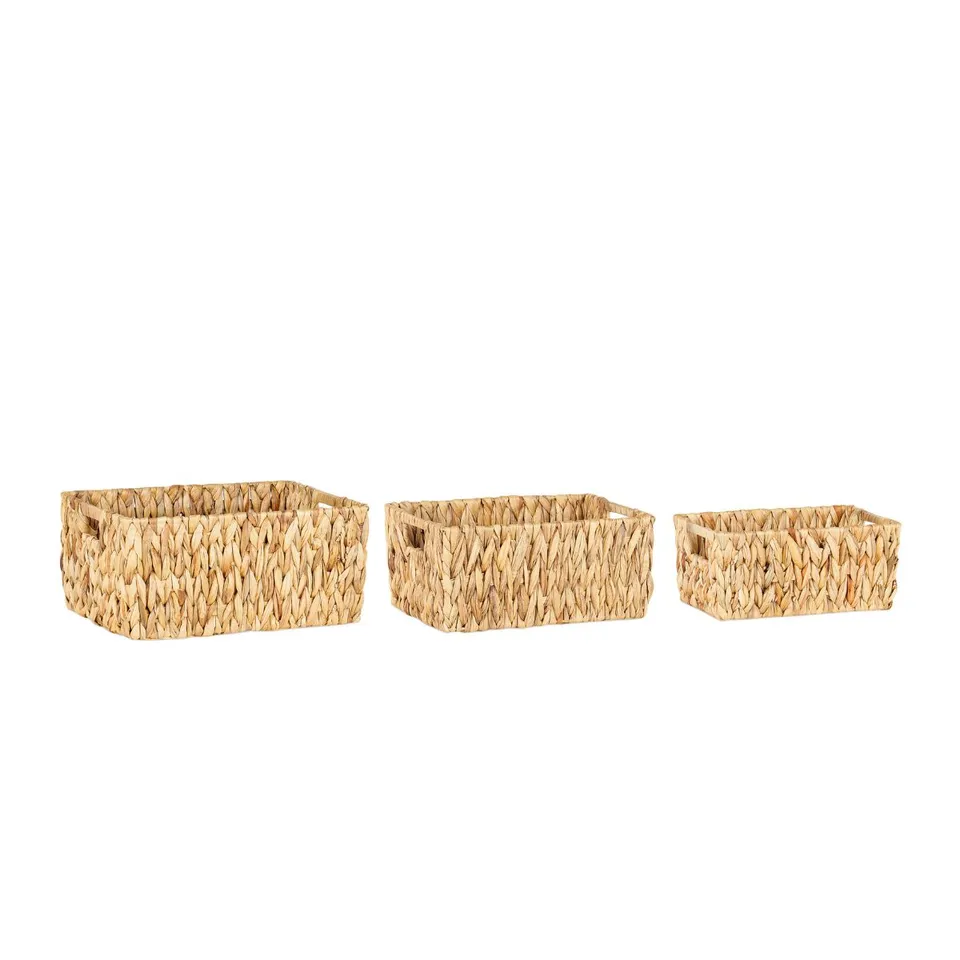 Andrea House Baño set 3 paniers fibre naturelle tressée