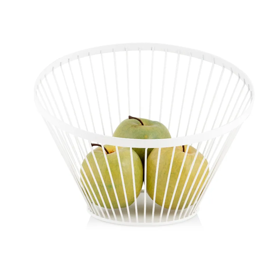Andrea House corbeille fruits métal blanc cuisine