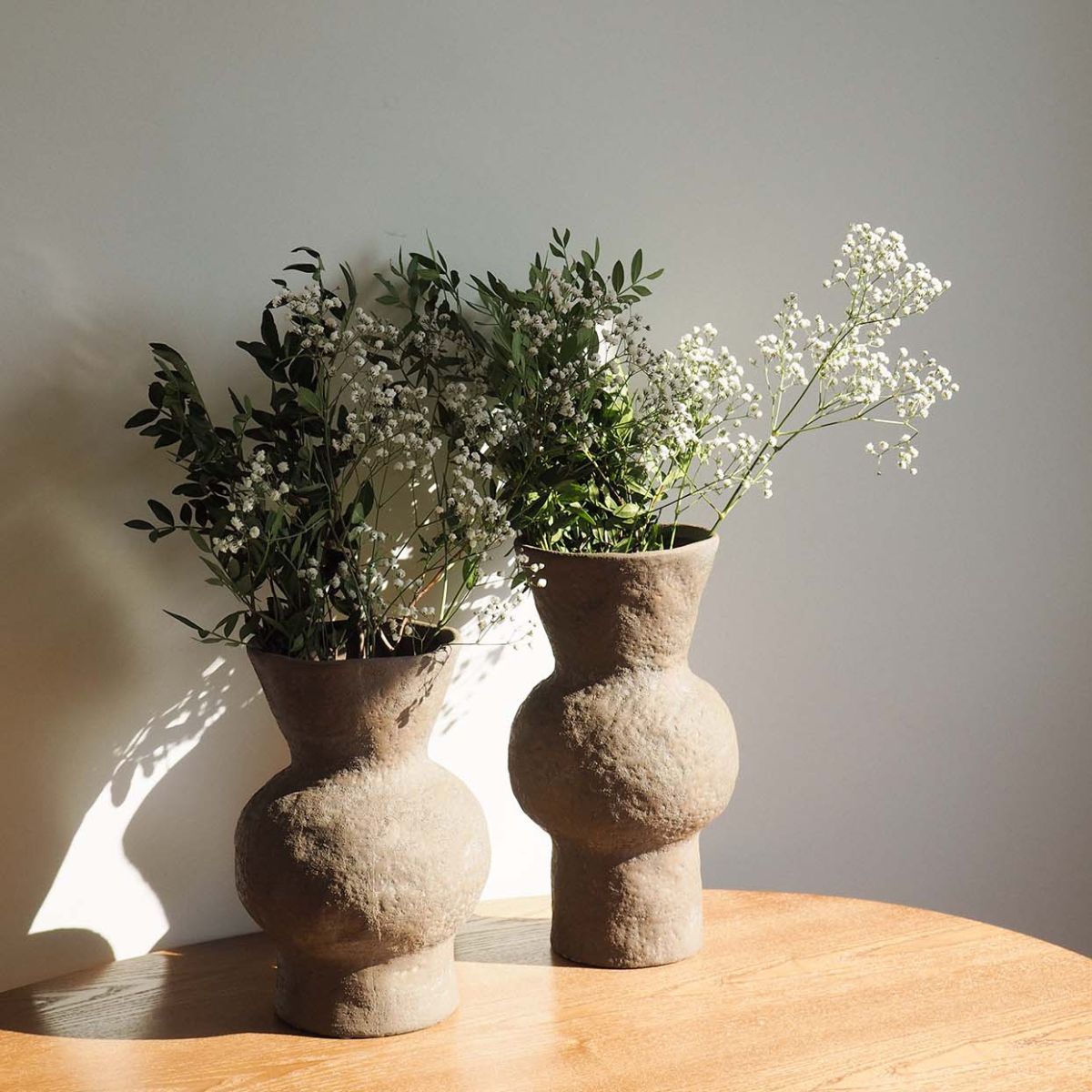 Andrea House Lira vase grès marron 31 cm