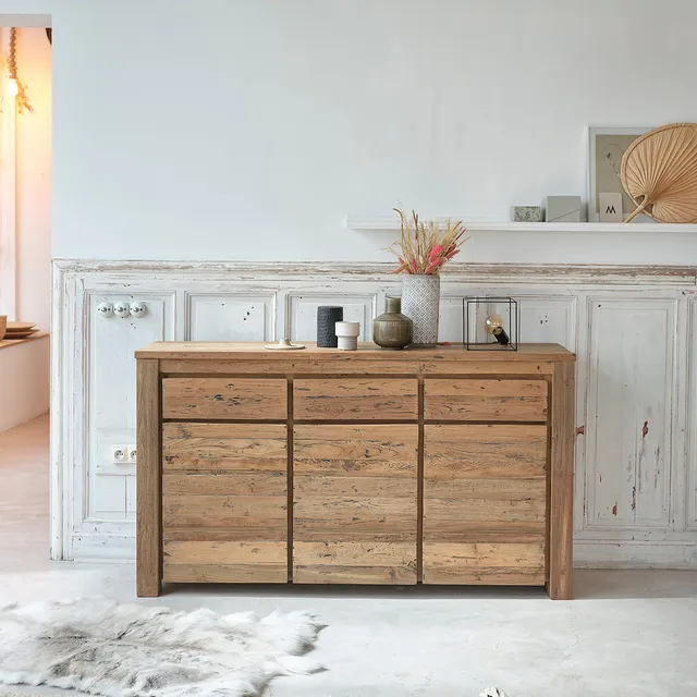 Berah Getah Cargo commode teck recyclé 160 cm