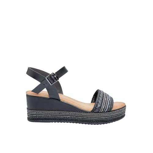 Bata Sandales femme compensées corde 6 cm strass