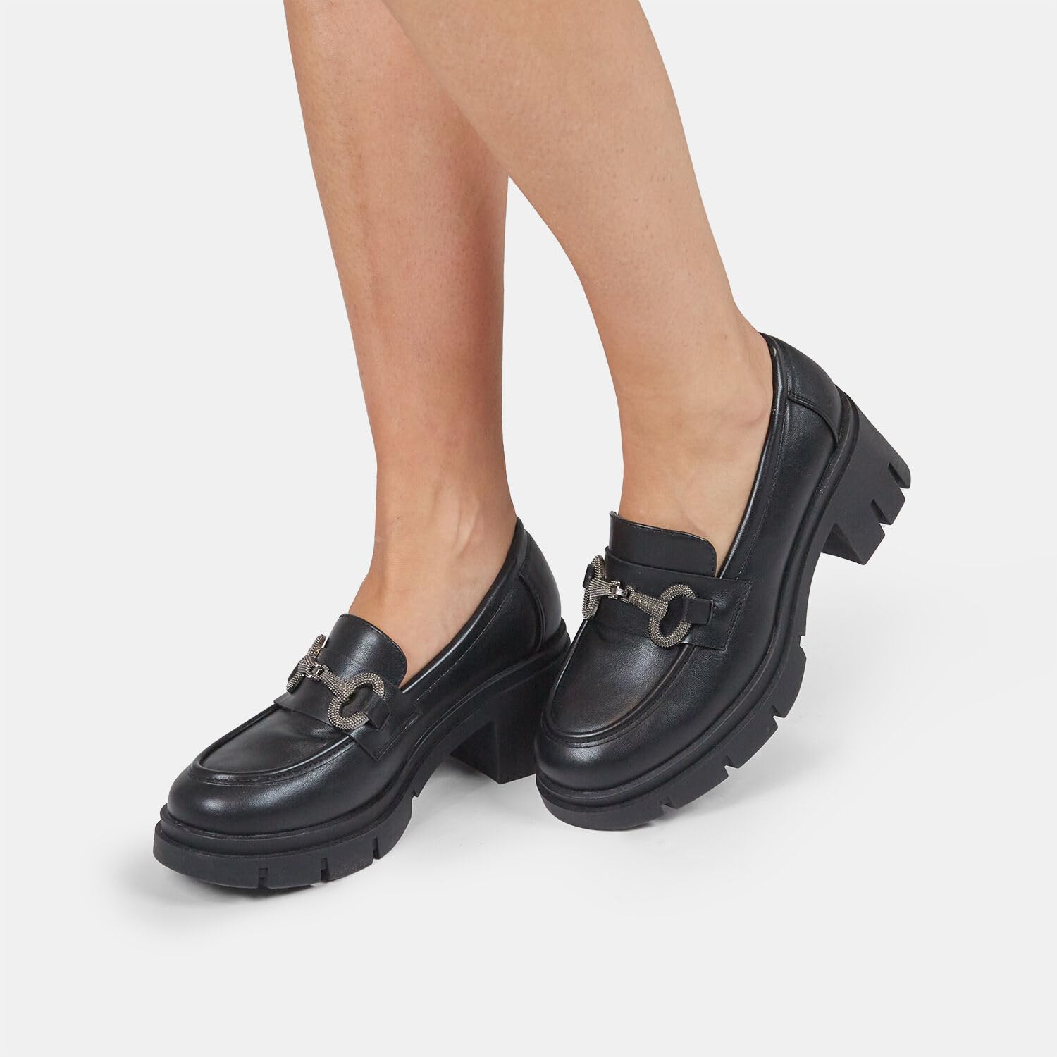 Bata Red Label Mocassins Femme Talon Midi Barrette