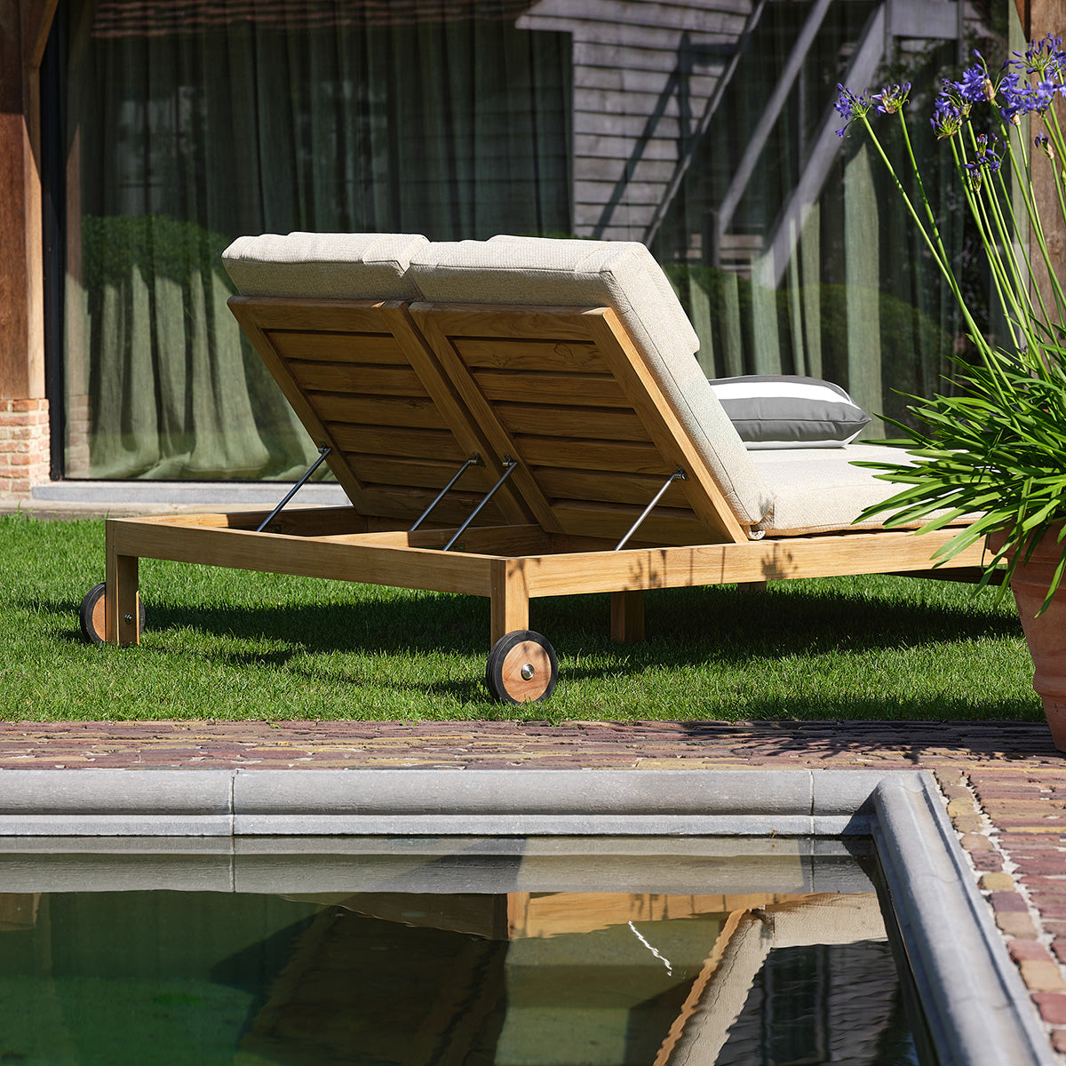 Berah Getah Palombaggia bain de soleil double teck beige chiné