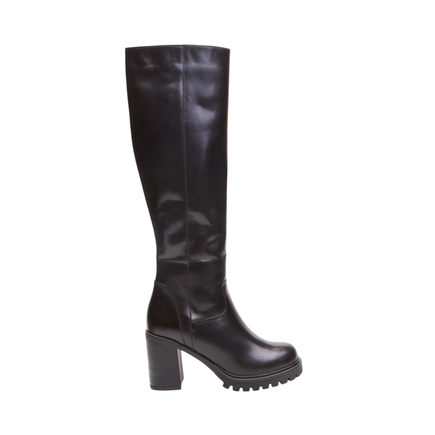 Bata bottes montantes femme cuir talon crantée
