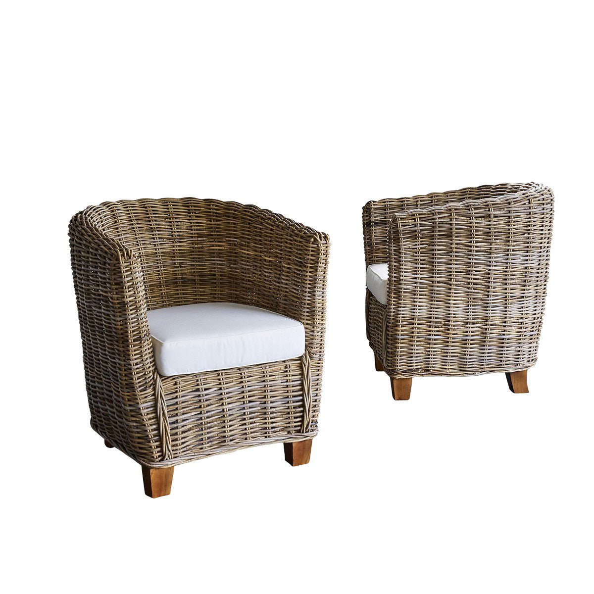 Berah Getah Musa fauteuil jardin kubu naturel lot de 2