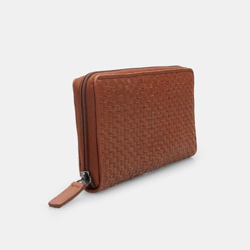 Bata Portefeuille femme cuir tressé zip