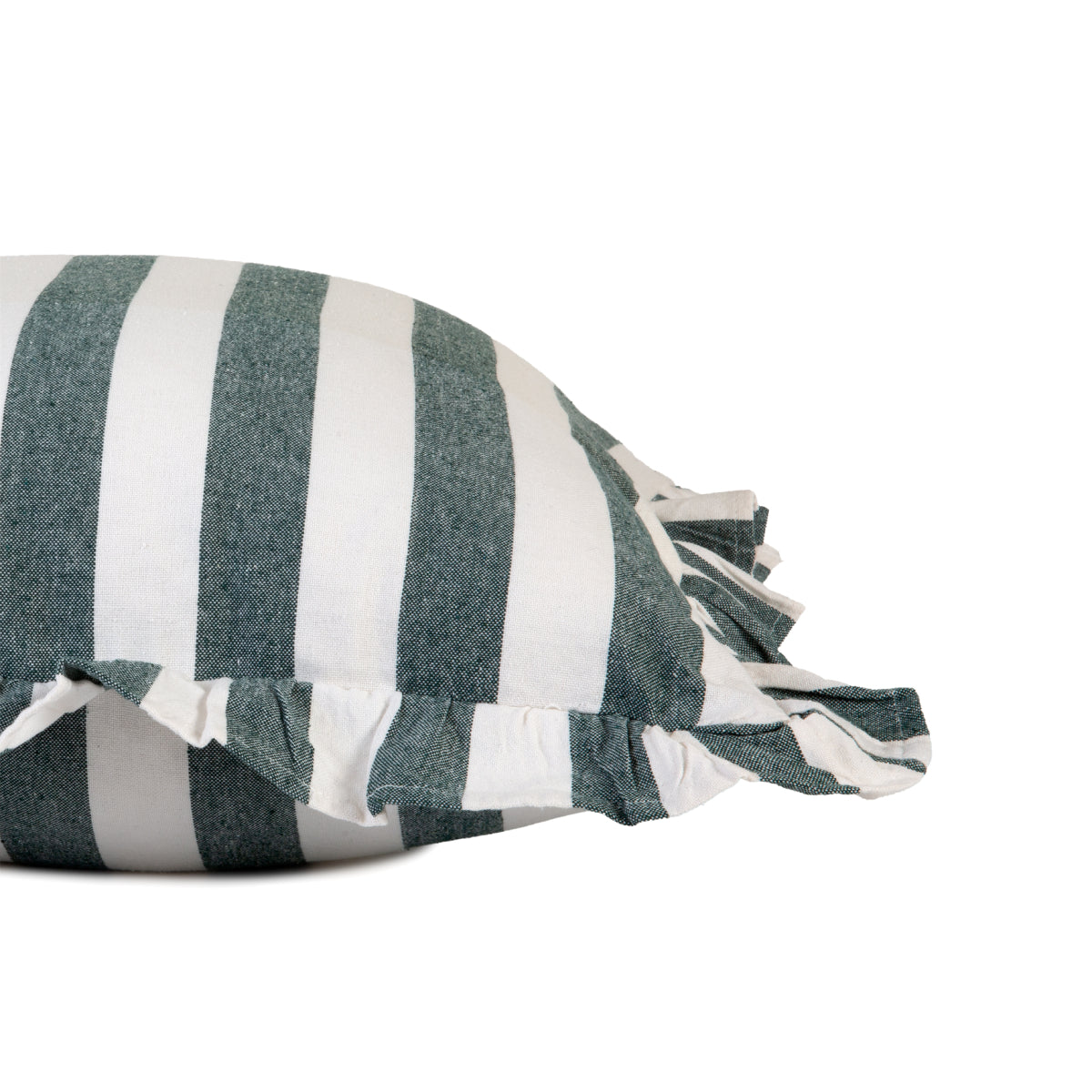 Andrea House Textil coussin carré Elvira rayures vert bleu