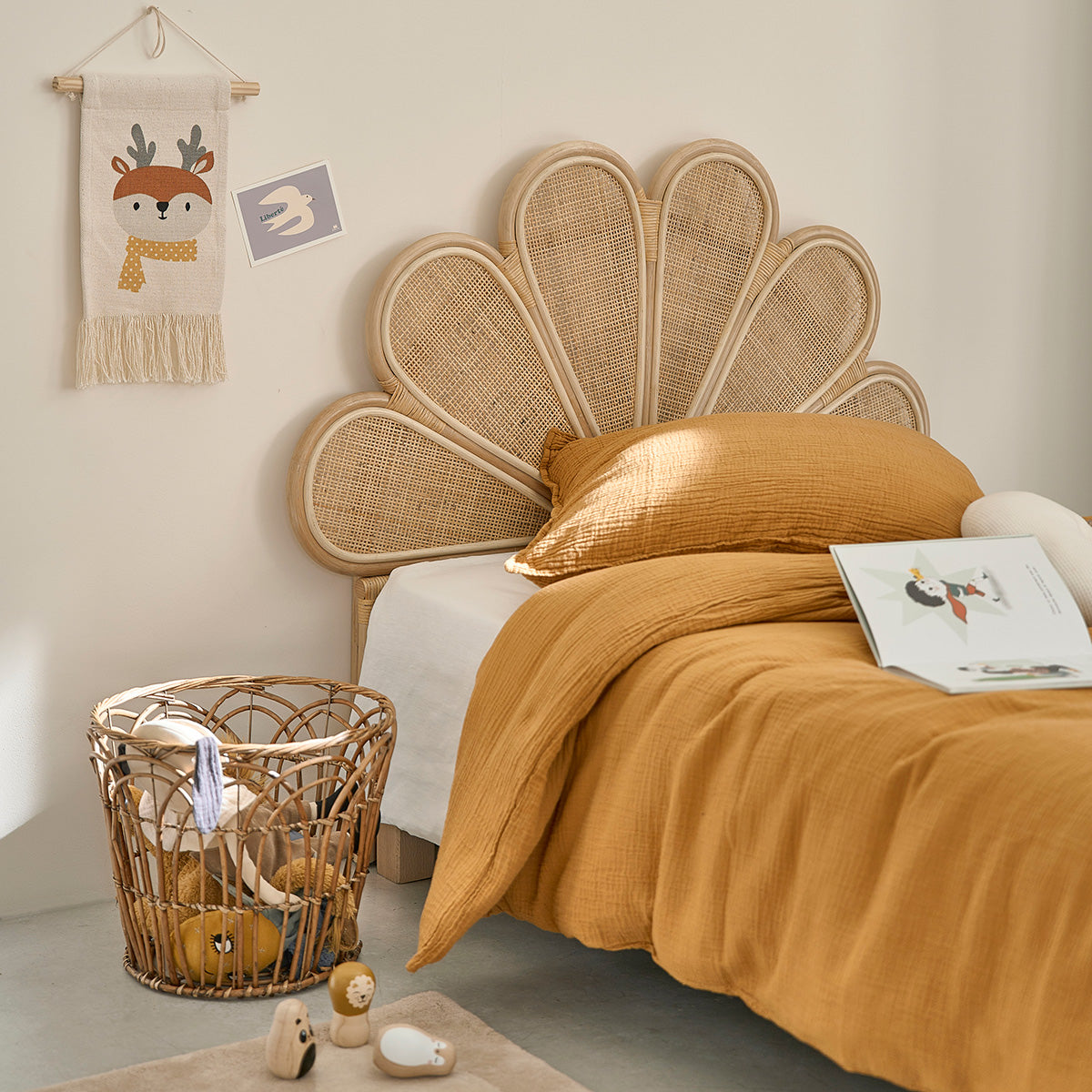 Berah Getah Romy tête de lit rotin cannage 90 cm