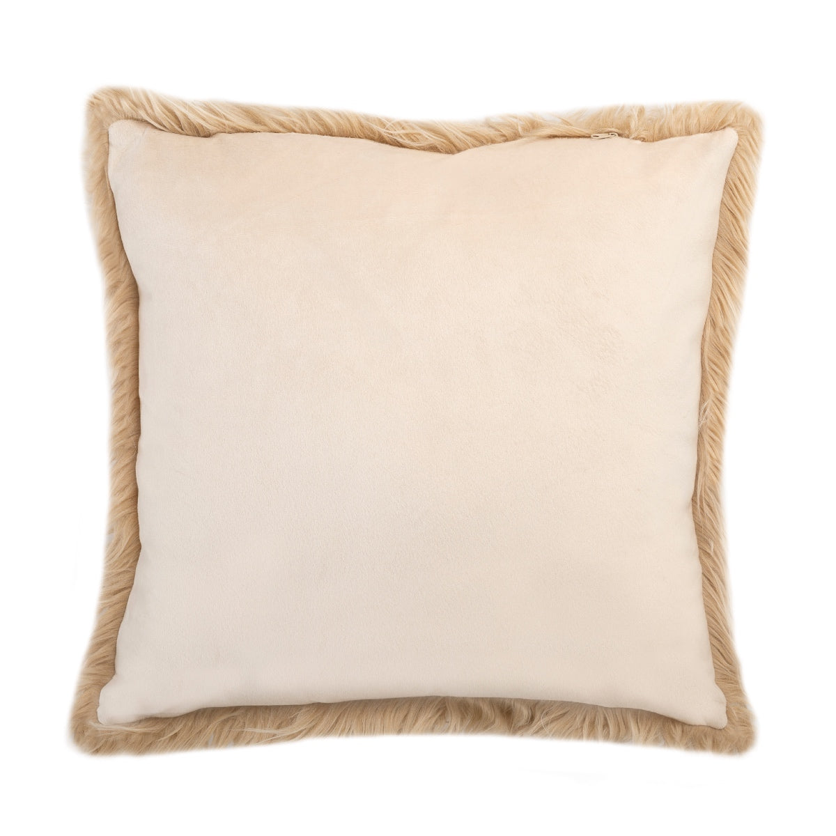 Andrea House coussin poils beige 50x50 carré