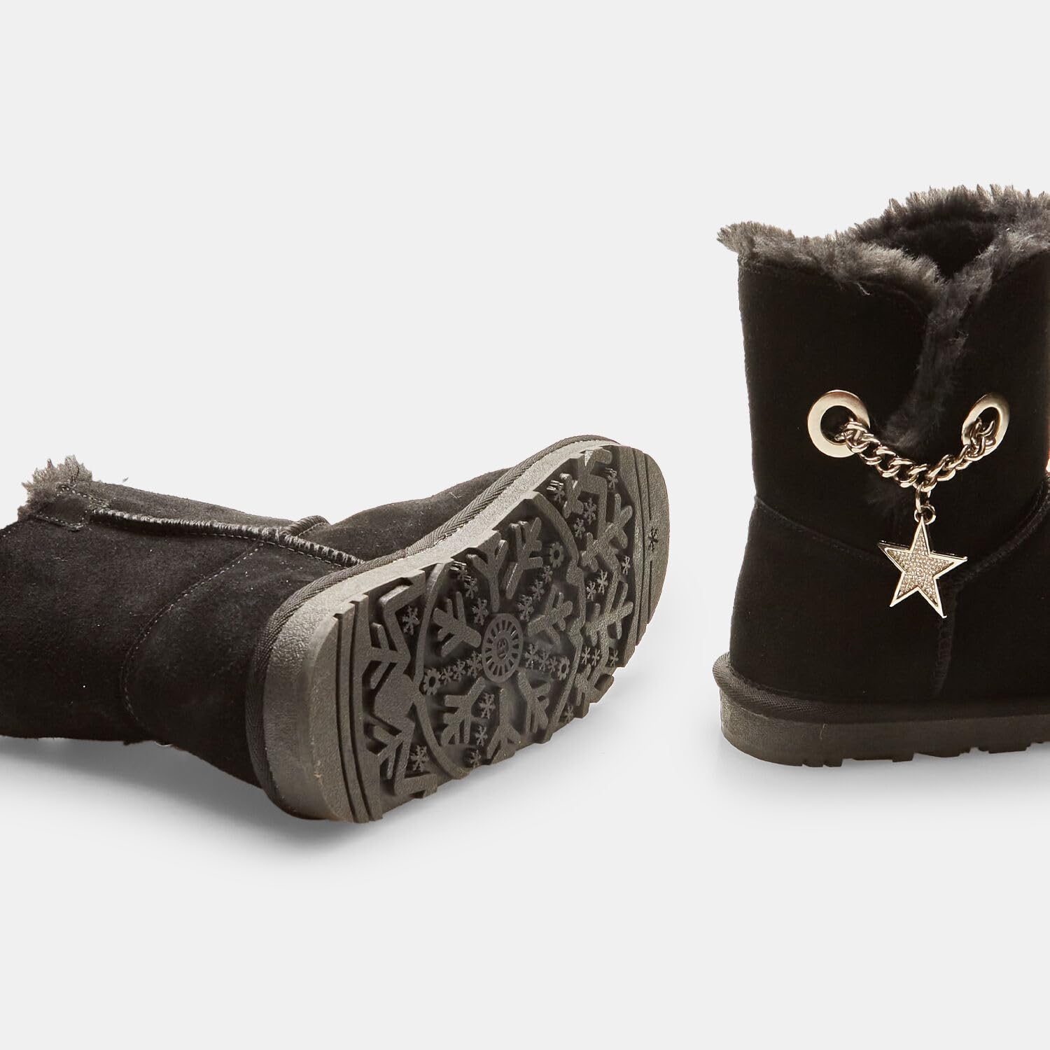 Bata Bottines bottillons fille suède chaîne étoile