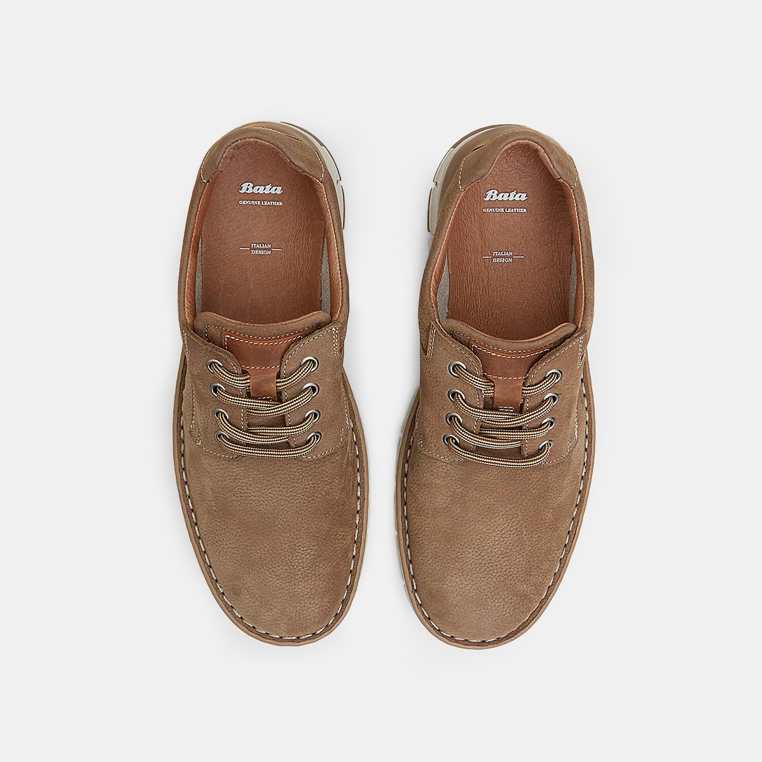 Bata Chaussures à lacets nubuck homme confort ville