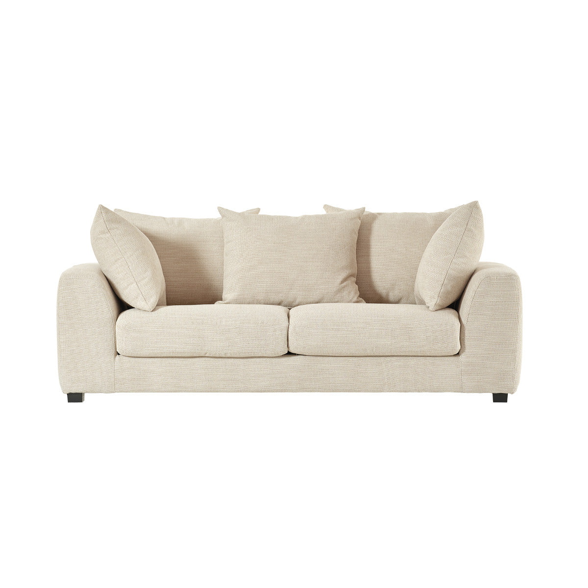 Berah Getah EDMOND canapé convertible 3 places beige chiné