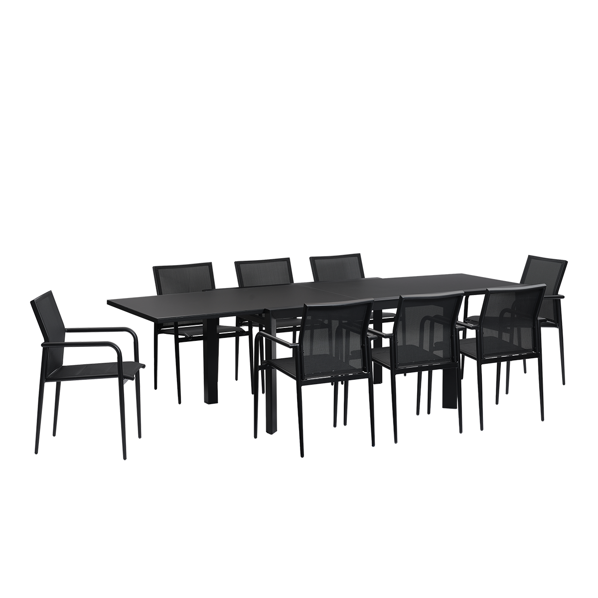 Berah Getah Basalt salon jardin alu noir extensible 6/10