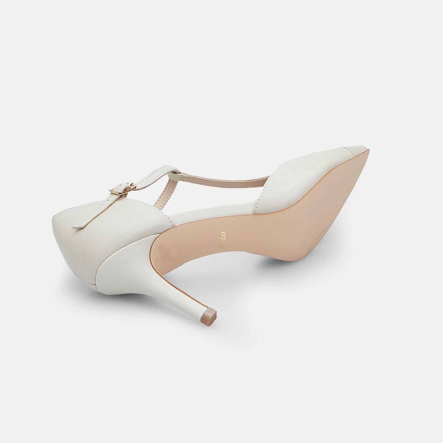 Bata Escarpins T-Bar cuir femme escarpins talon 8 cm