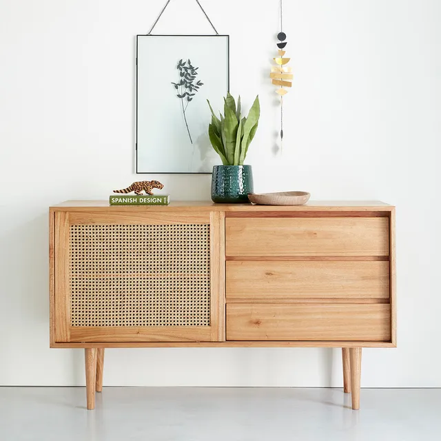 Berah Getah Hana commode mindi cannage 135 cm