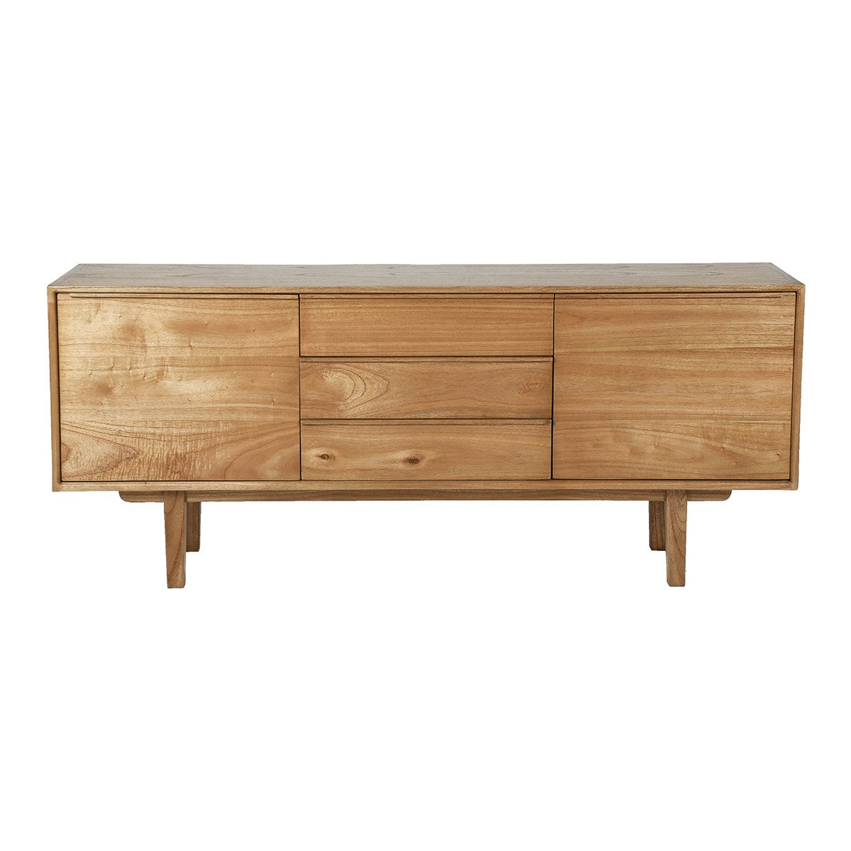 Berah Getah Fifties buffet bois 180 cm mindi 3 tiroirs