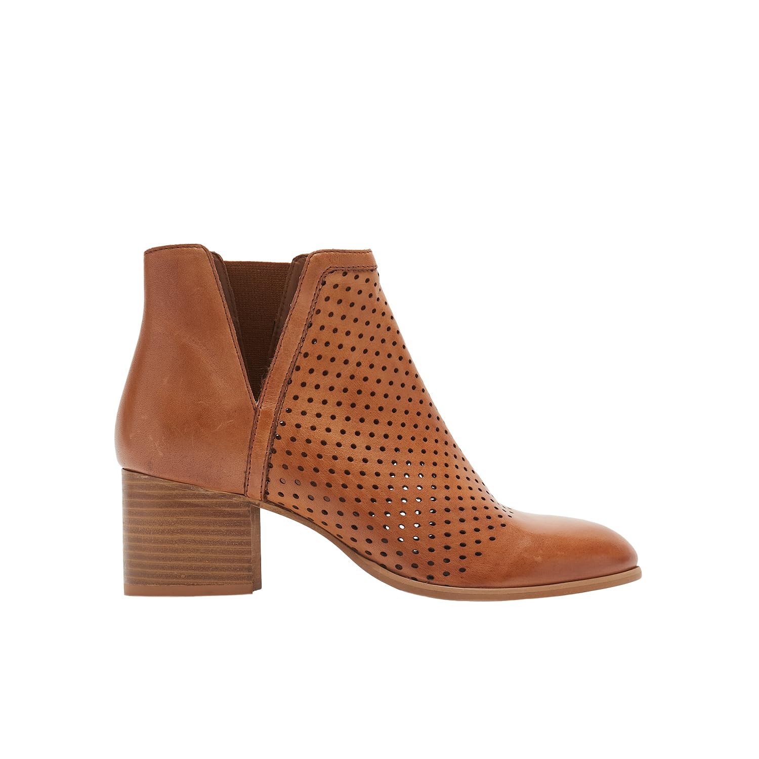 Bata Bottines cuir ajouré talons femme noir 36