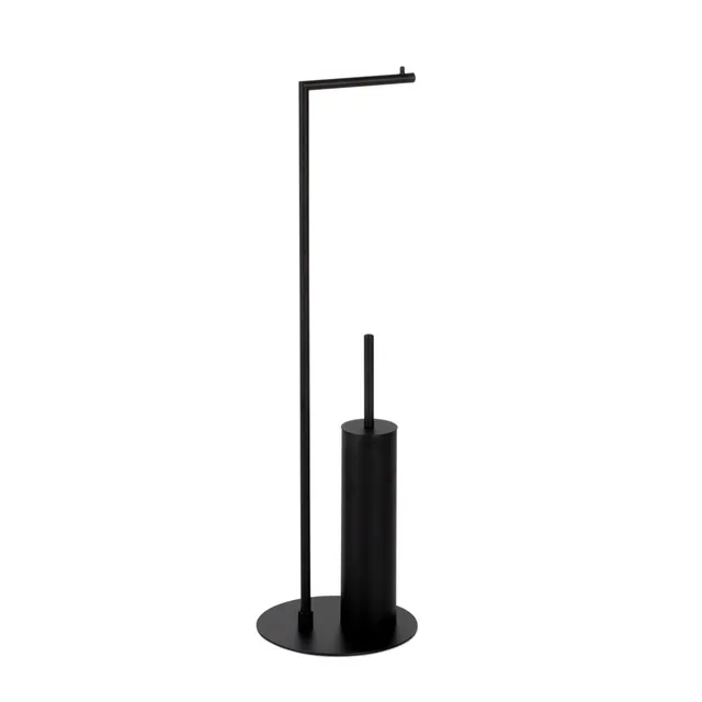 Andrea House ensemble WC porte-papier brosse noir