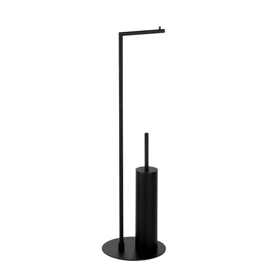 Andrea House ensemble WC porte-papier brosse noir