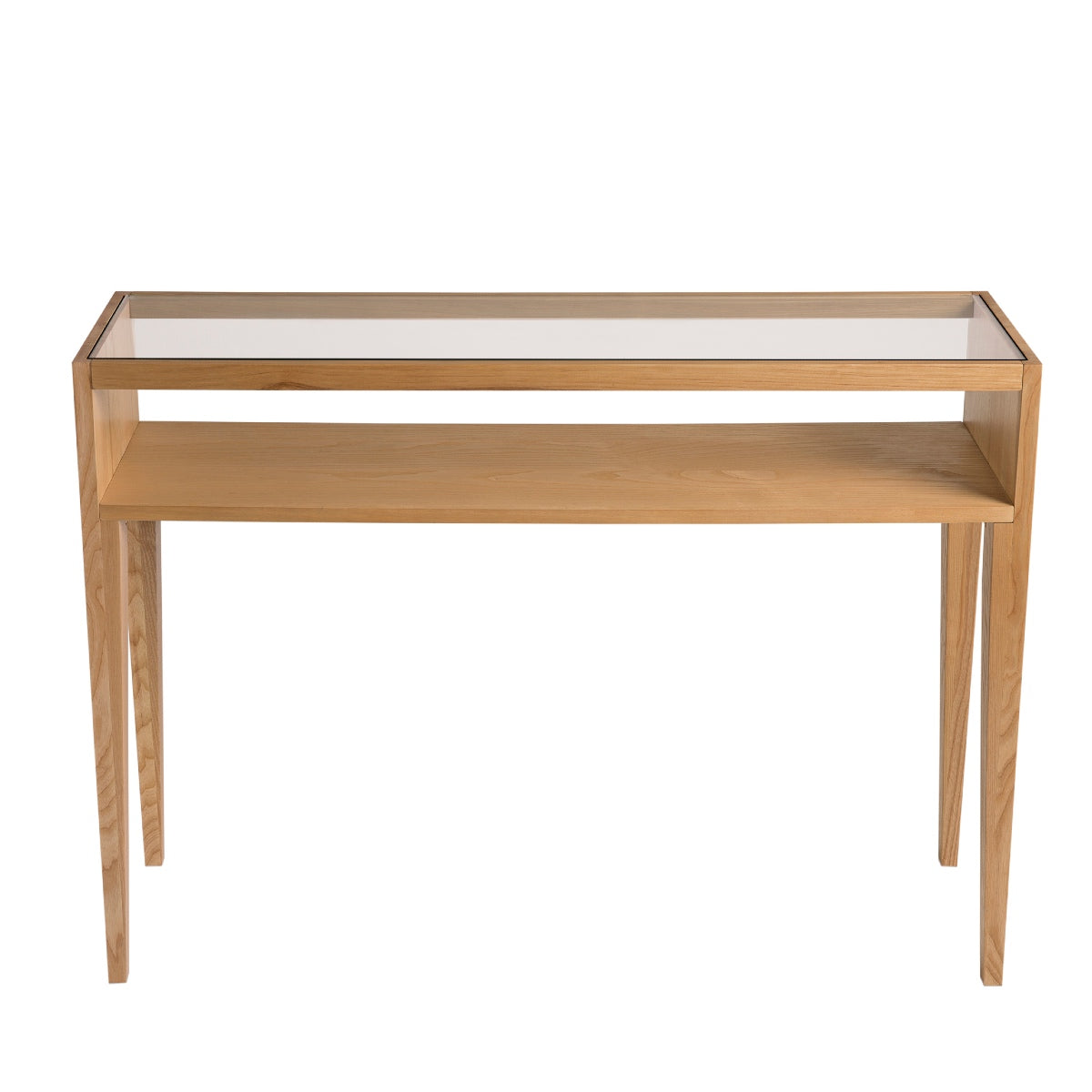 Andrea House 100 cm console frêne et verre