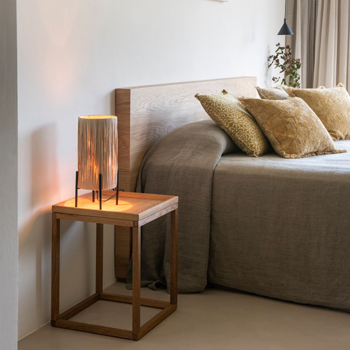 Andrea House lampe chevet papier rustique