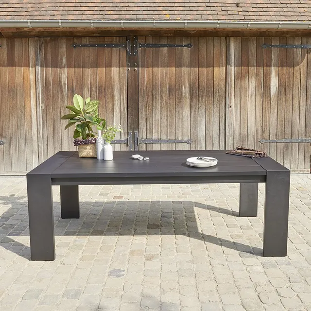 Berah Getah Ibiza table jardin alu noir 6 pers.