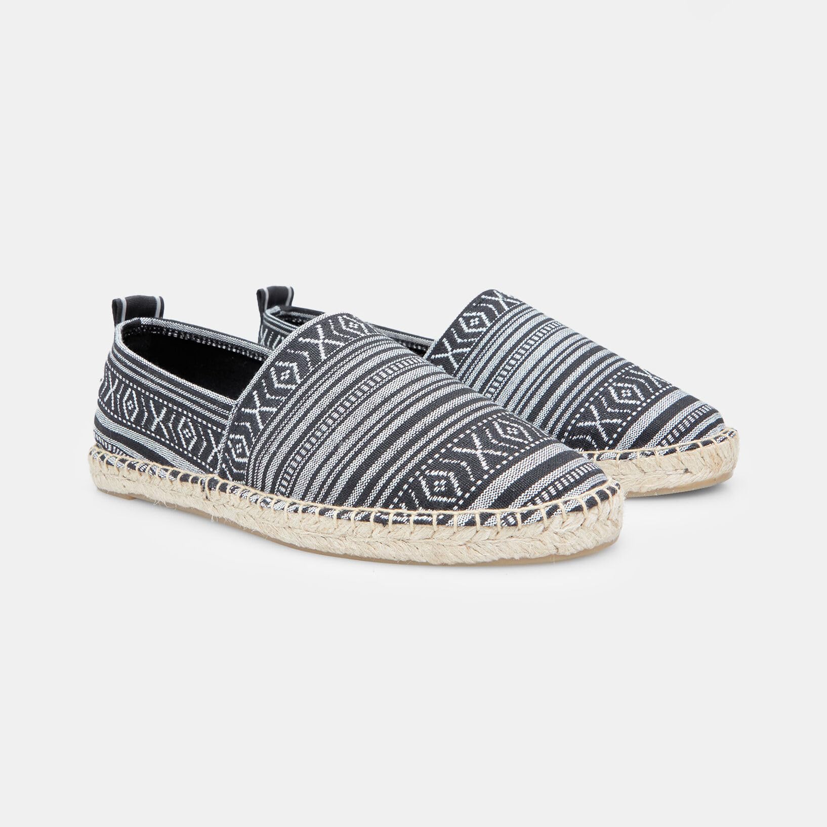 Bata Espadrilles Homme Toile Marron Motifs