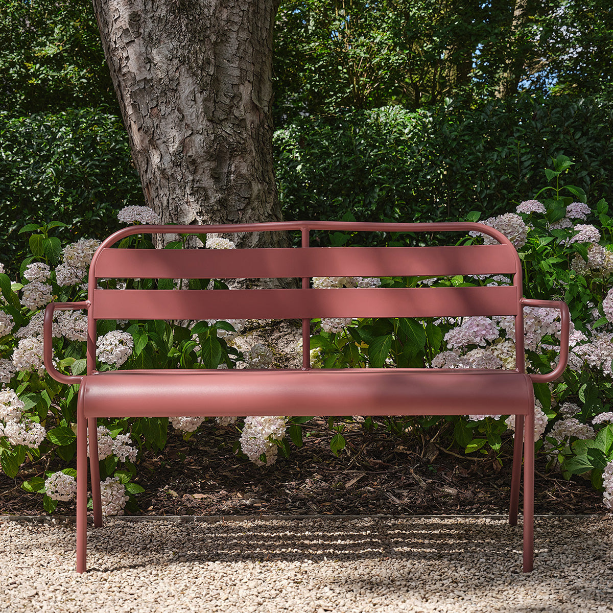 Berah Getah ZEPHIR banc jardin alu framboise 118 cm