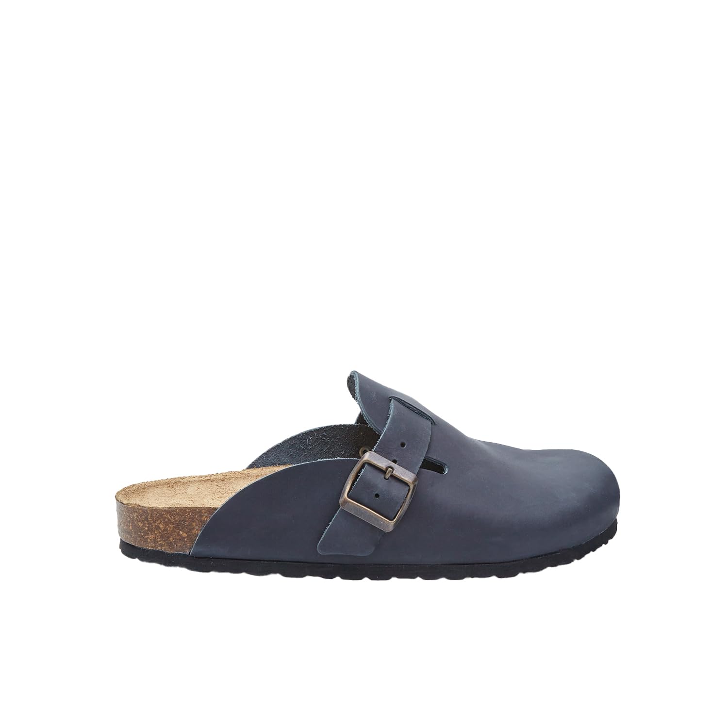 Bata mules nubuck homme boucle métal confort