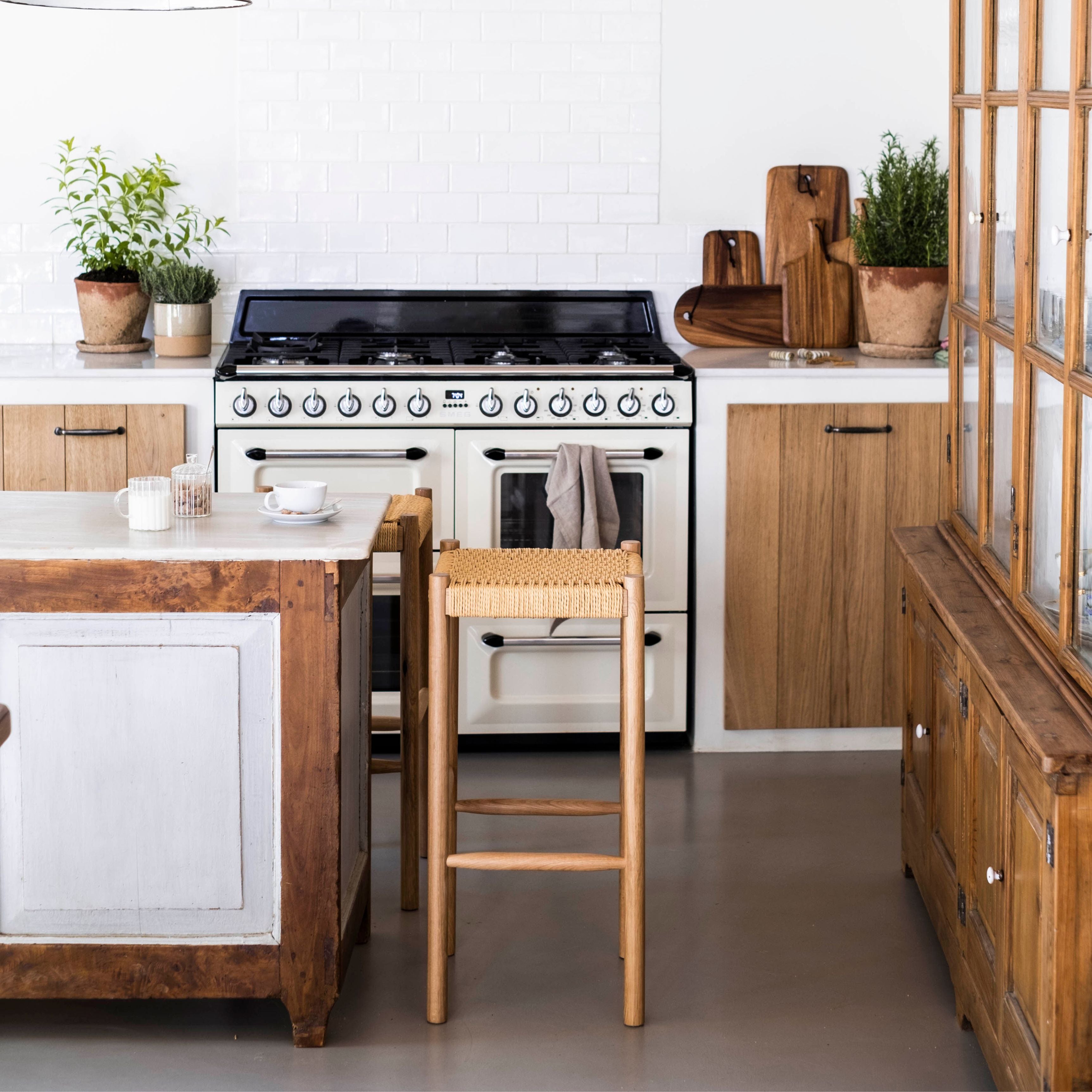 Andrea House Mueble tabouret cuisine bois nordique